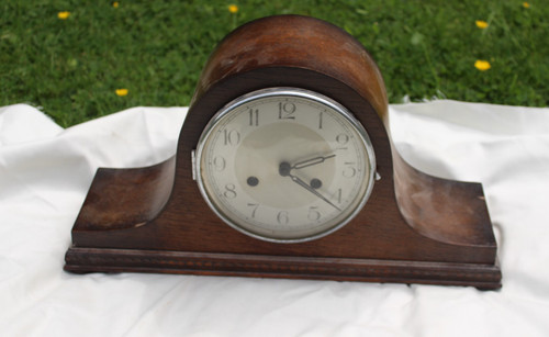 Vintage mantle clock with - vintage,