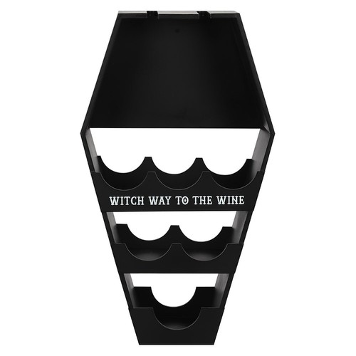 Coffin wine rack black gothic - black,
