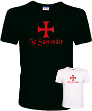 Knights Templar Cross No Surrender Deus Vult Christian Crusaders Quality T-Shirt