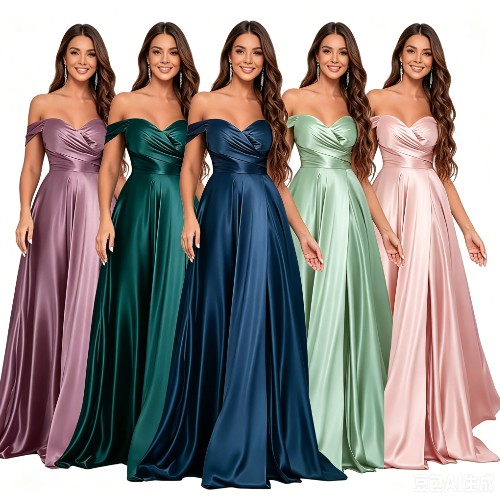 Evening gowns satin off - gowns,