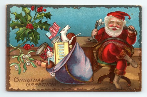 C1910 santa telephone call - c1910,