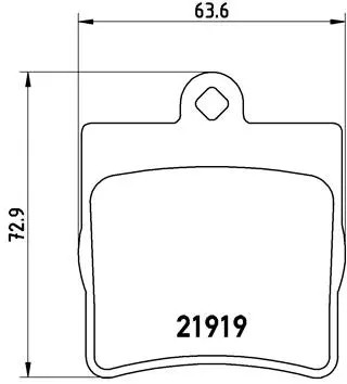 Rear brake pad - rear,