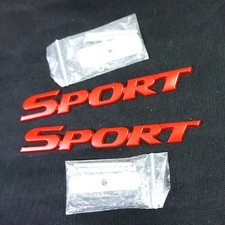 2x SPORT Matte Red Metal