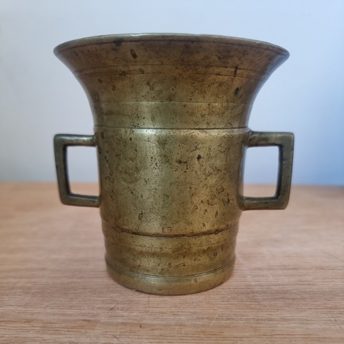 Antique heavy brass mortar - brass,