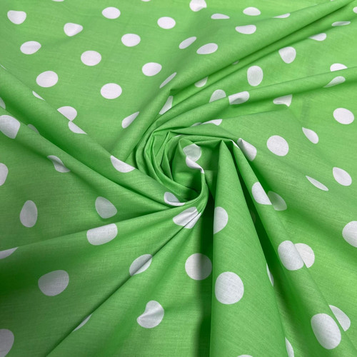 Lime green polka - lime,