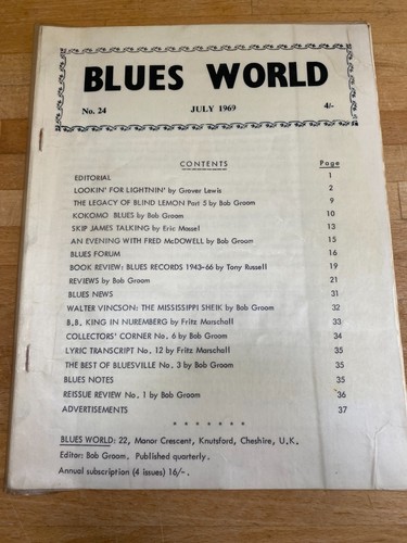 Blues world number - number, rare
