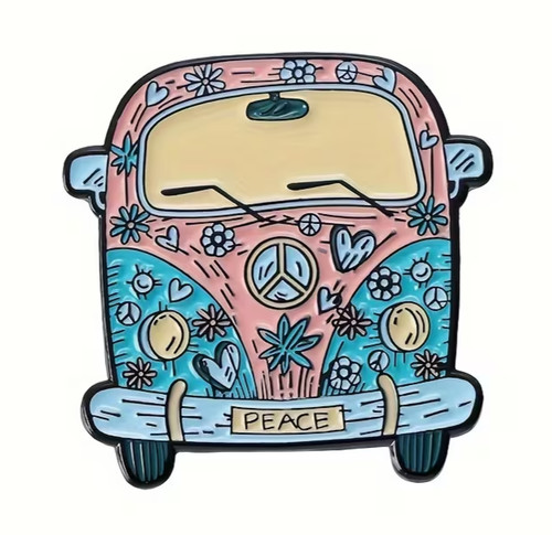 Bus hippie peace flower - bus, ~
