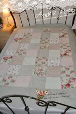 Handmade Cath Kidston Blue Patchwork Single/Double Bed Throw/Blanket 