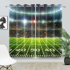Football Field Window Curtains
