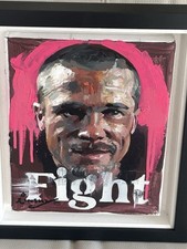 ZINSKY (CONTEMPORARY) 'FIGHT', AN ORIGINAL PORTRAIT OF BRAD PITT