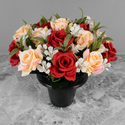 Grave pot artificial silk - artificial,
