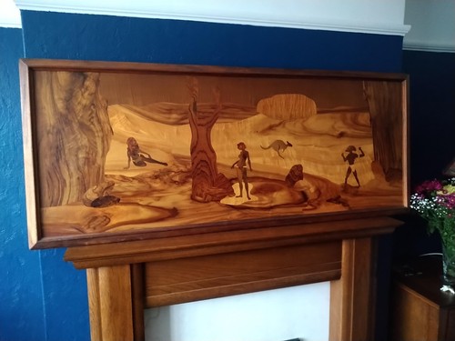 Antique wood marquetry - antique,