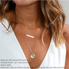 14K Gold Plated Multilayered