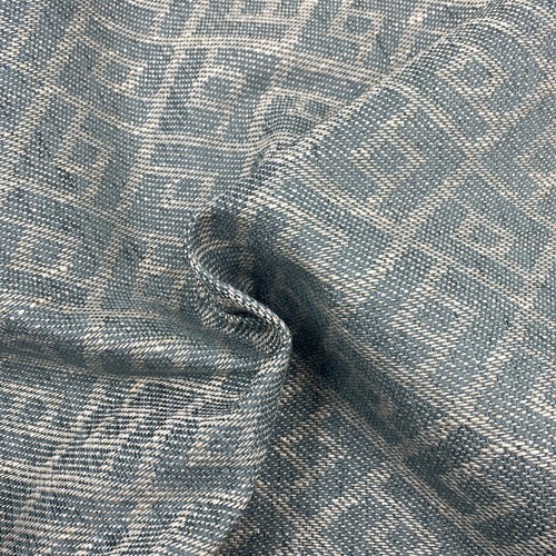 Geometric teal upholstery - geometric,