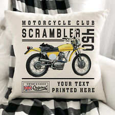 Personalised Motorbike Cushion Cover Ducati 450 Scrambler British Bike VBC06