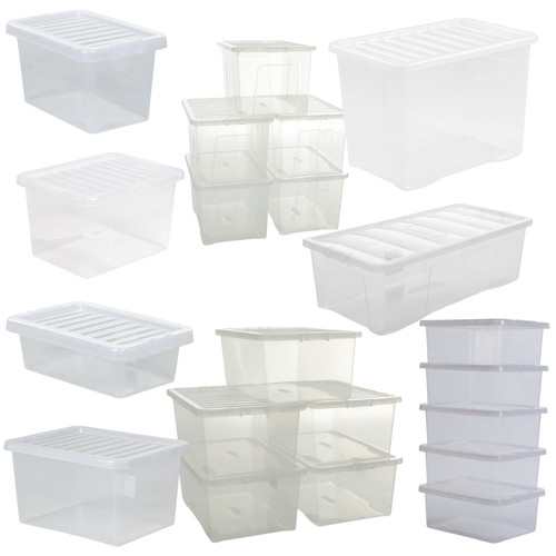 80l clear plastic storage - plastic,