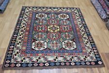 VINTAGE CAUCASIAN SHIRVAN RUG WITH OCTAGON LATTICE DESIGN 170 X 162 CM