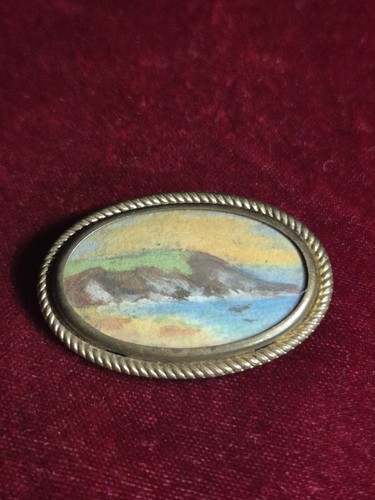 Antique gilt brooch - brooch, with