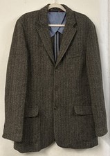 J. Crew Yorkshire Tweed MOON Wool Blazer Men Button Herringbone Coat Jacket 42 L