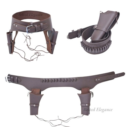 Western gun holster - gun, brown