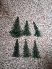 6 Pack Plastic OO Gauge Fir Trees Model Trees Train Railway Dioramas 12cm High