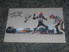 BRYAN SCHOLTEN & SCOTT DEROUE- MOTO GP  /  SUPER BIKES -12x8  PHOTO SIGNED -