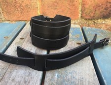 Real Leather Strap Buckle Bracelet Choice of Colours & Widths Hand Made Cuffs