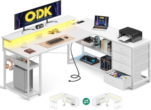 Corner desk with drawers - corner,