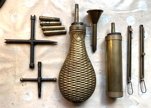 Brass black powder flasks - 2,