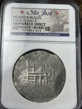 1618-1622 Mo D Mexico 8 Reales Sao Jose Shipwreck Recovery NGC Certified