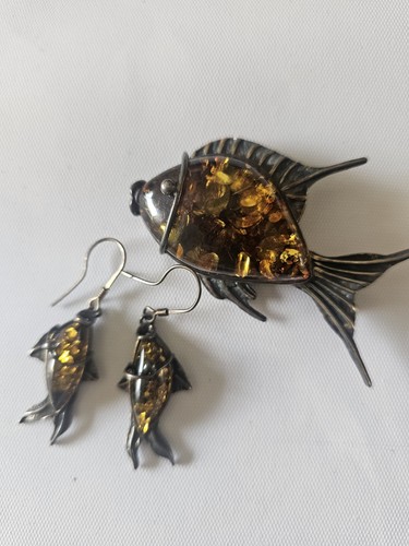Vintage fish polish - fish, sterling