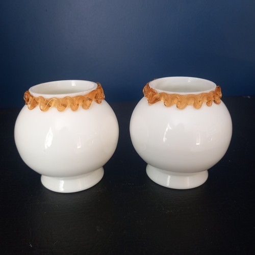 Pair vintage white milk - vintage,