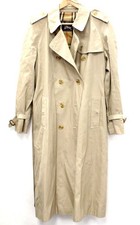 Ladies BURBERRYS Beige Buckle Trench Coat Classic Mac Size UK 16 LONG  C37