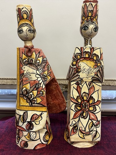 Vintage paper mache candle - vintage,