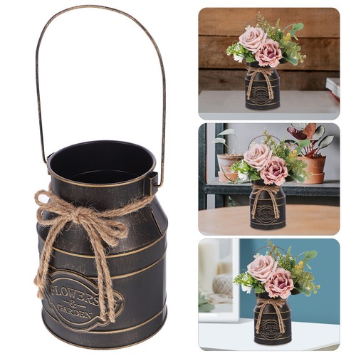 Retro bucket adornment - bucket, iron