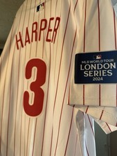 Philadelphia Phillies - Bryce Harper - London 2024 Series Team Jersey Size Large
