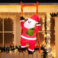 Joiedomi 6 FT Christmas Inflatable Climbing Santa with Build-in LEDs