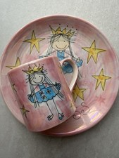Hand Painted Mug and Plate Set