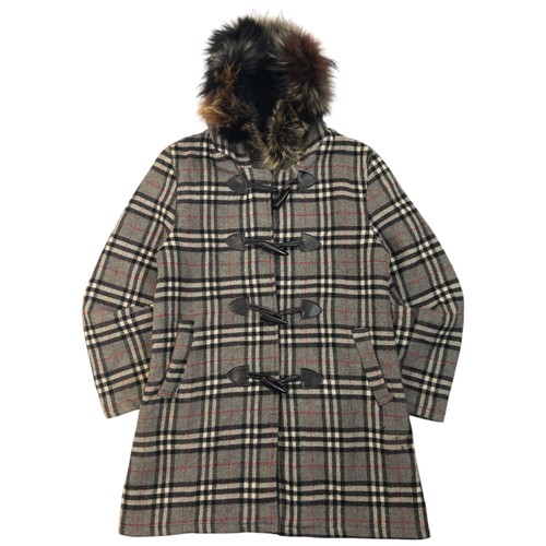 Vintage 90s burberry fur hood - vintage,