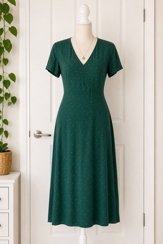 Toast green viscose midi - midi, tea