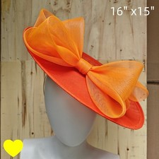 orange fascinator wedding hatinator hat Kentucky Derby Royal Ascot bow
