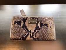 Patrick Cox Gold Leather Snakeskin Wallet