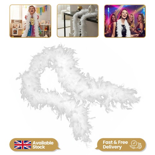 2meter white feather boa fancy - boa,