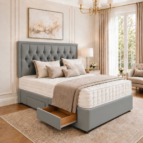 Plush divan bed set - divan,