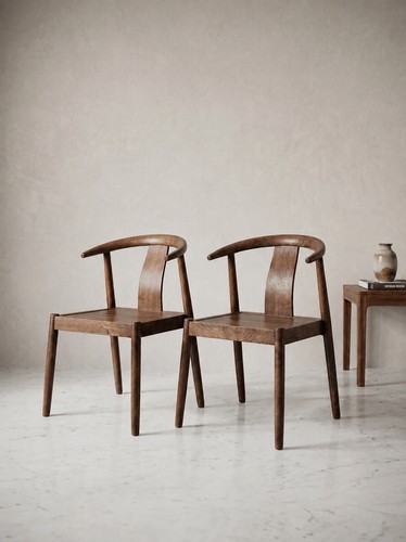 Pair solid walnut dining - solid,