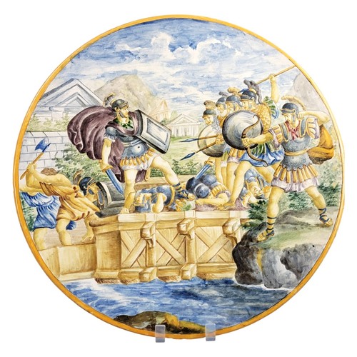 Large italian pesaro - large, maiolica