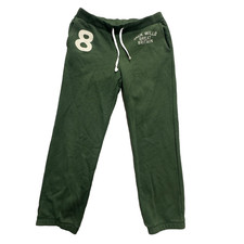 Jack Wills Men’s Green Jogger Sweatpants Elastic Drawstring Pockets Medium