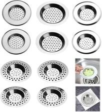 2x Kitchen Sink Strainer Replacement Waste Plug Drainer Basin Drain Filter Steel