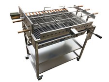 Large Stainless Steel Cypriot Greek Charcoal BBQ & Adjustable Heights Ex-Display