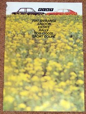 1972 FIAT 128 Sales Brochure - Rally SL Coupe Saloon Estate 1100 1300 -Excellent